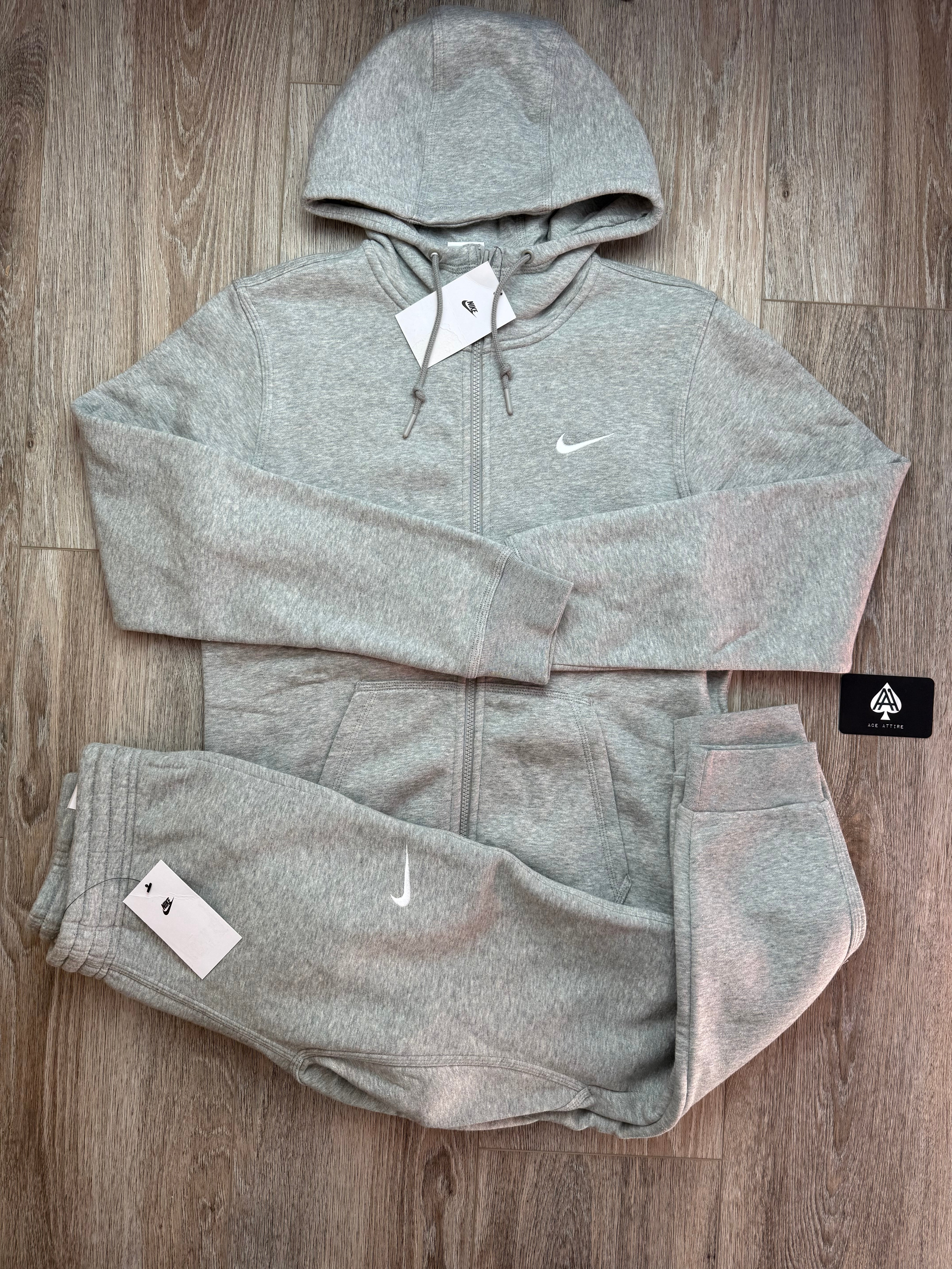 Nike Club Fleece Zip Tracksuit- Grey