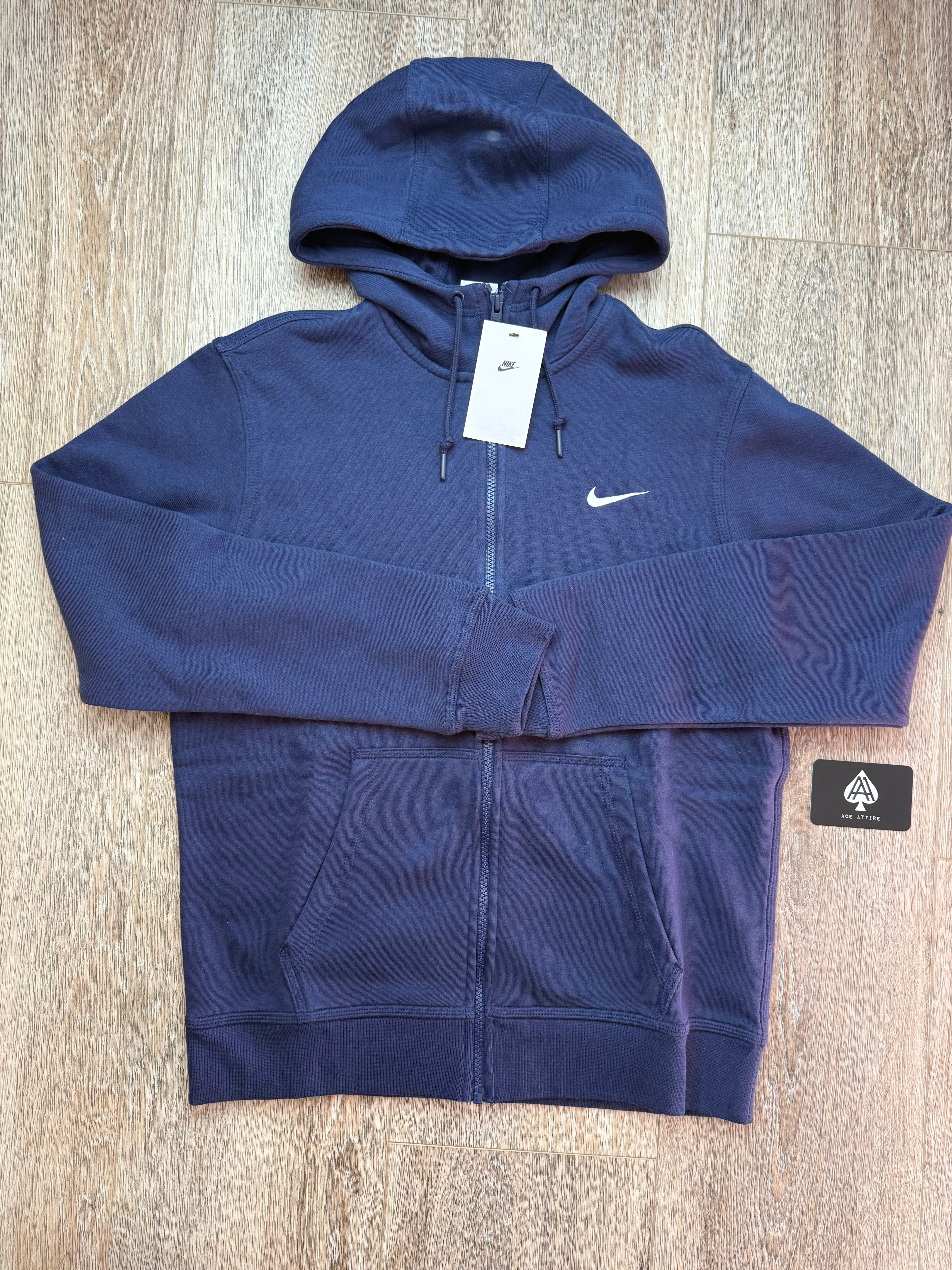Nike Club Fleece Zip Hoodie - Midnight Navy